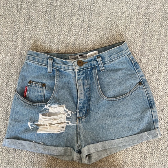 High waisted jean shorts - Picture 6 of 7